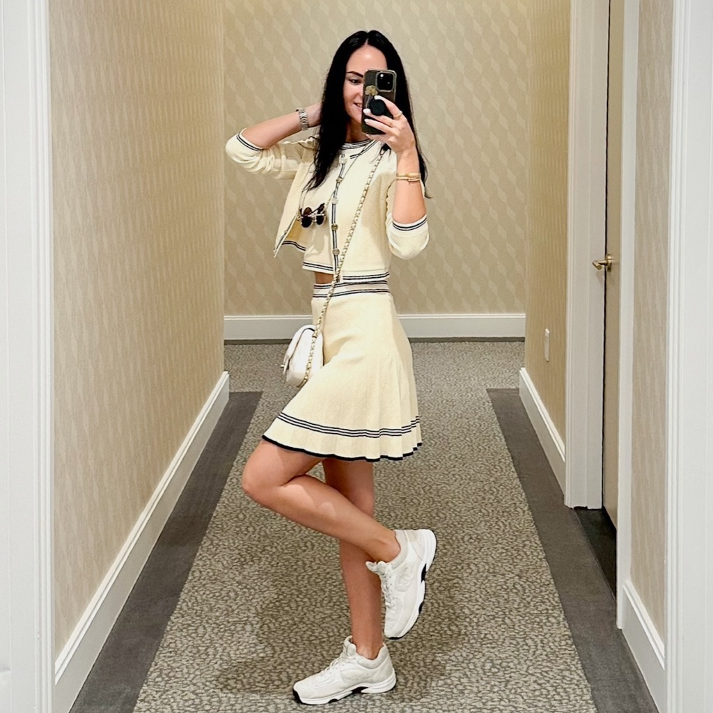 Sandro Knit Top, Skirt And Cardigan